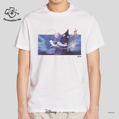 T-Shirt Print Tinker Bell Flying Over The Sky Scene
