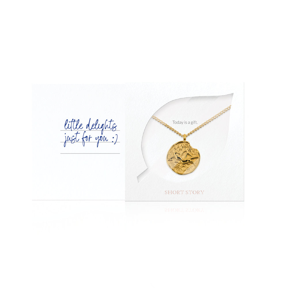 Necklace Medallion Virgo Gold Short Story