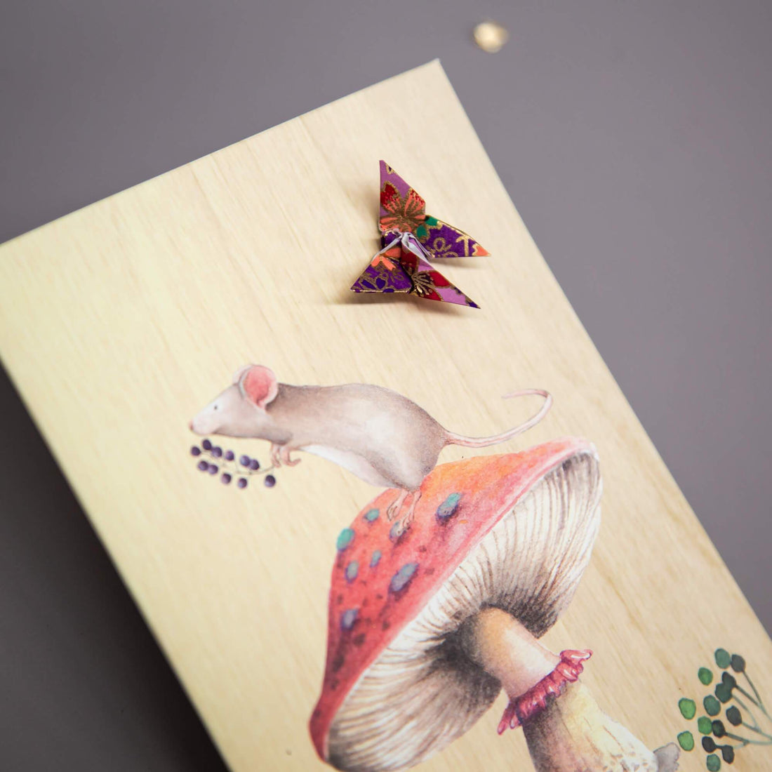 Card Wooden Hungry Mouse