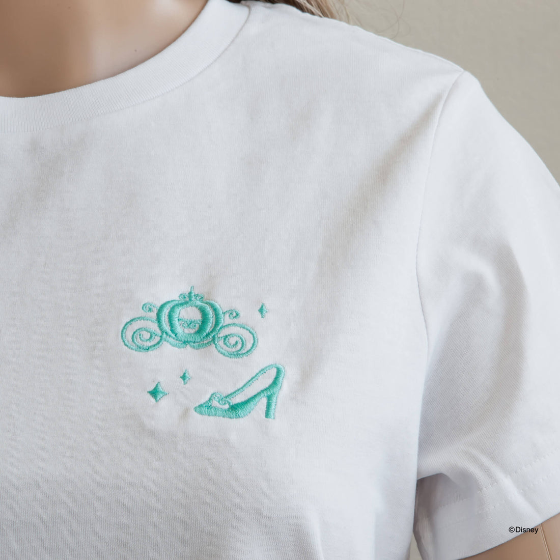 T-Shirt Embroidery Cinderella Glass Slipper and Carriage