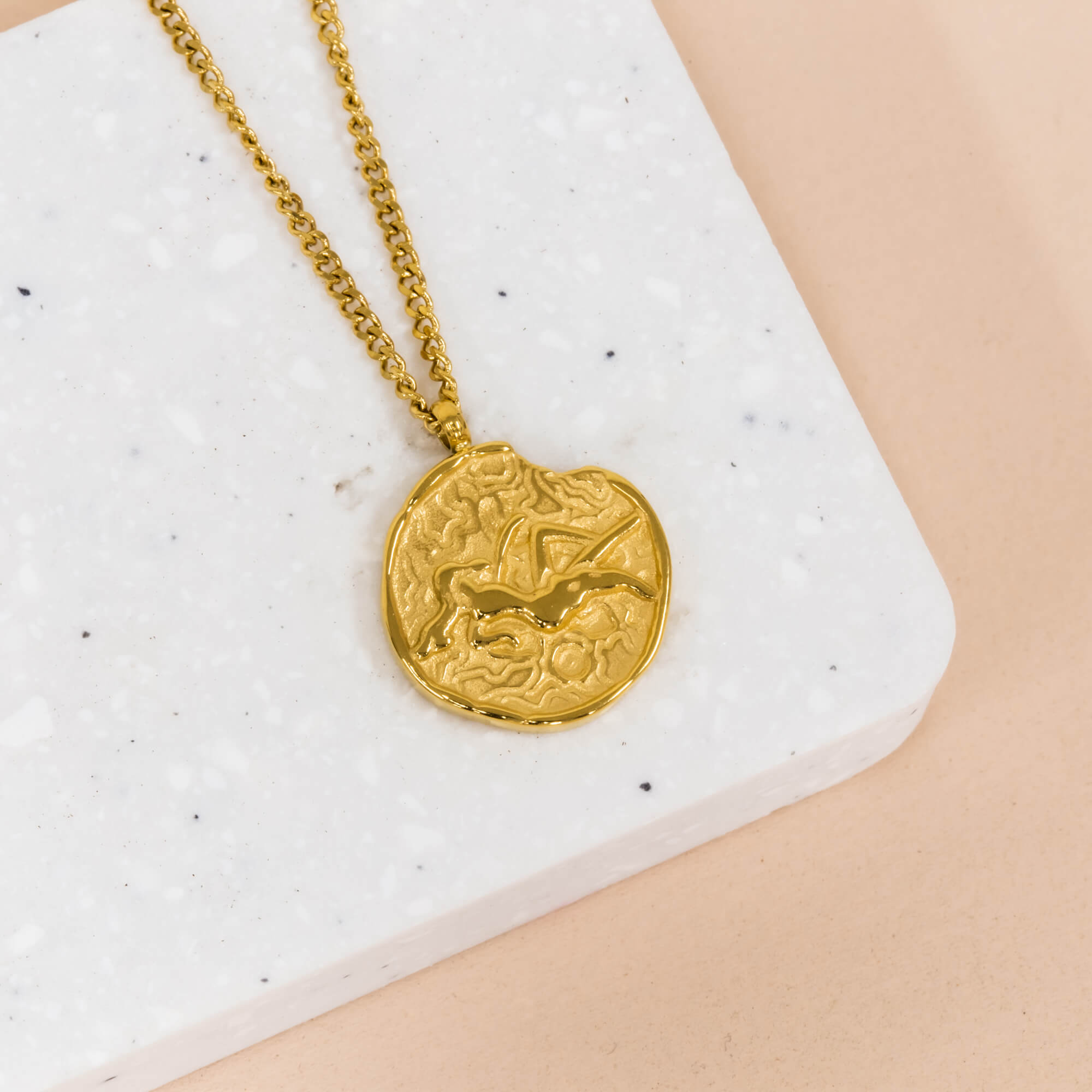 Necklace Medallion Virgo Gold Short Story