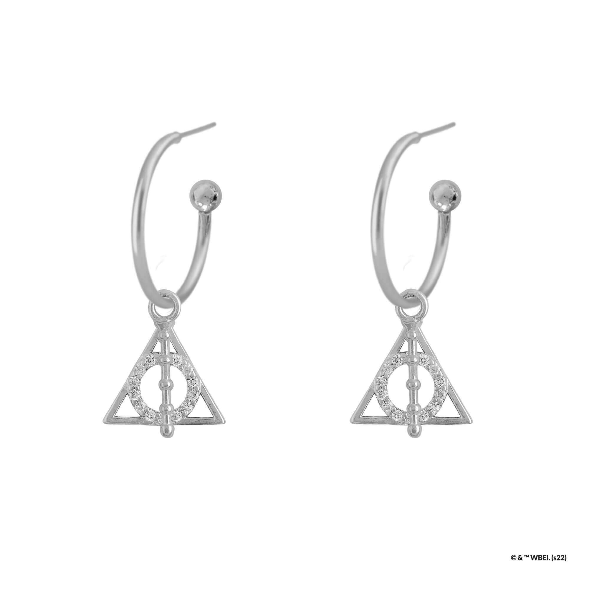 Harry Potter Hoop Earring Diamante Deathly Hallows