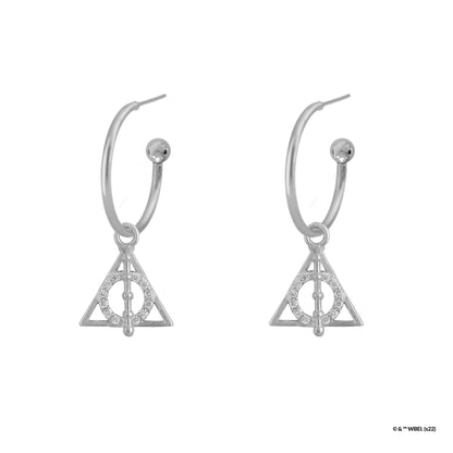 Harry Potter Hoop Earring Diamante Deathly Hallows