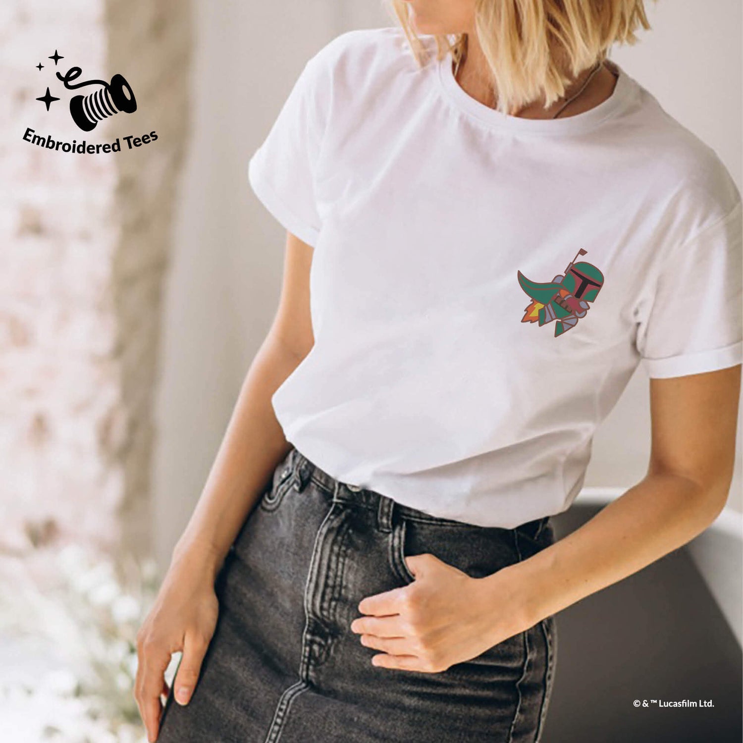 T-Shirt Embroidery Star Wars Boba Fett™