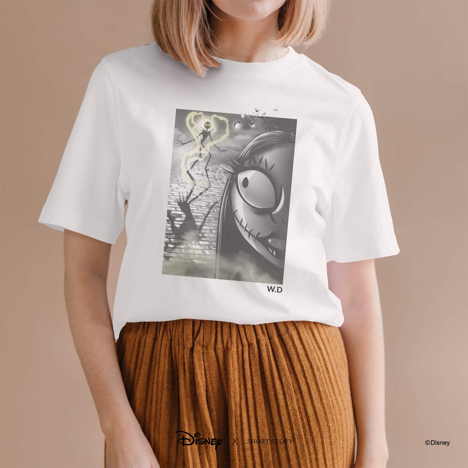 T-Shirt Print Nightmare Before Christmas Jack &amp; Sally