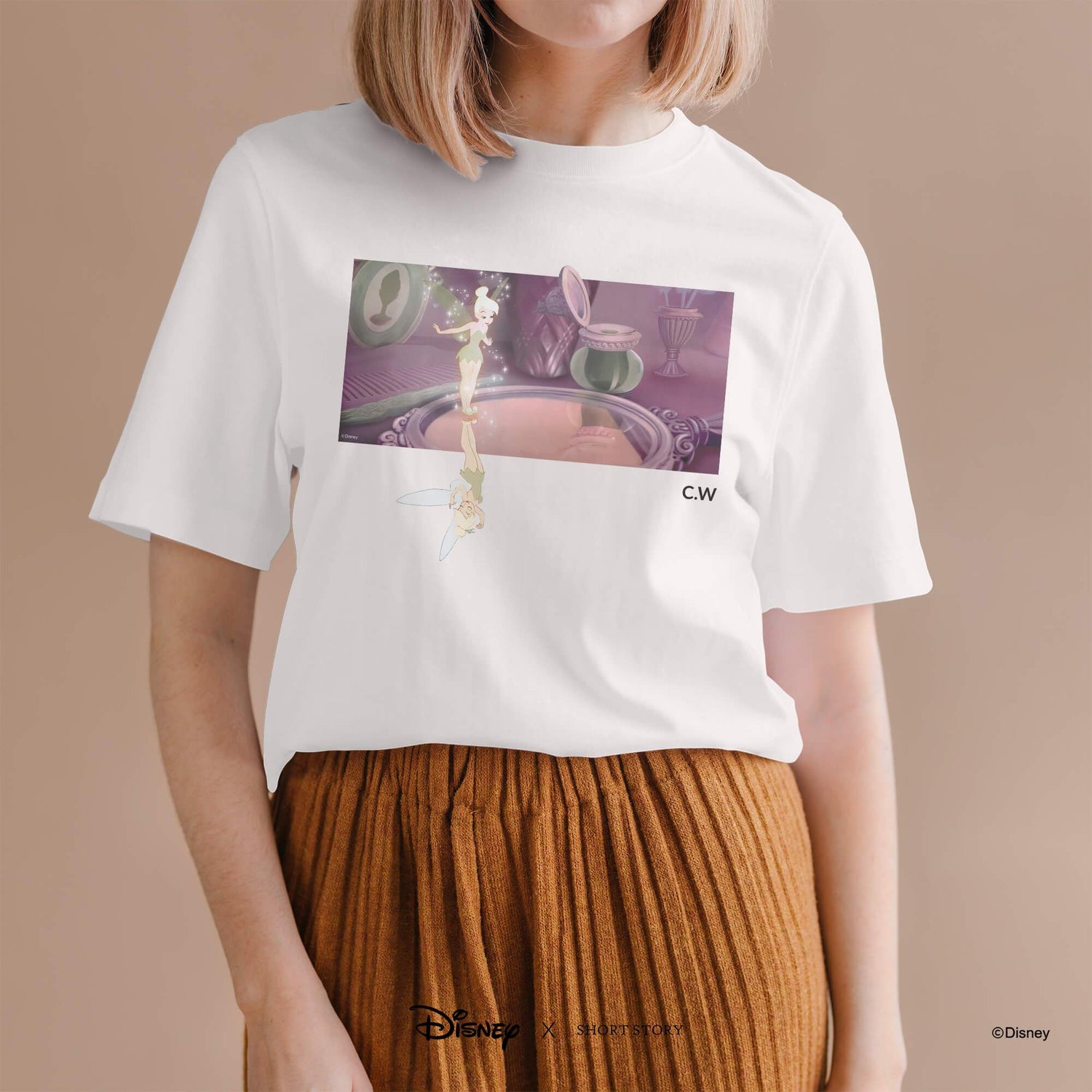 T-Shirt Print Tinker Bell Mirror Scene
