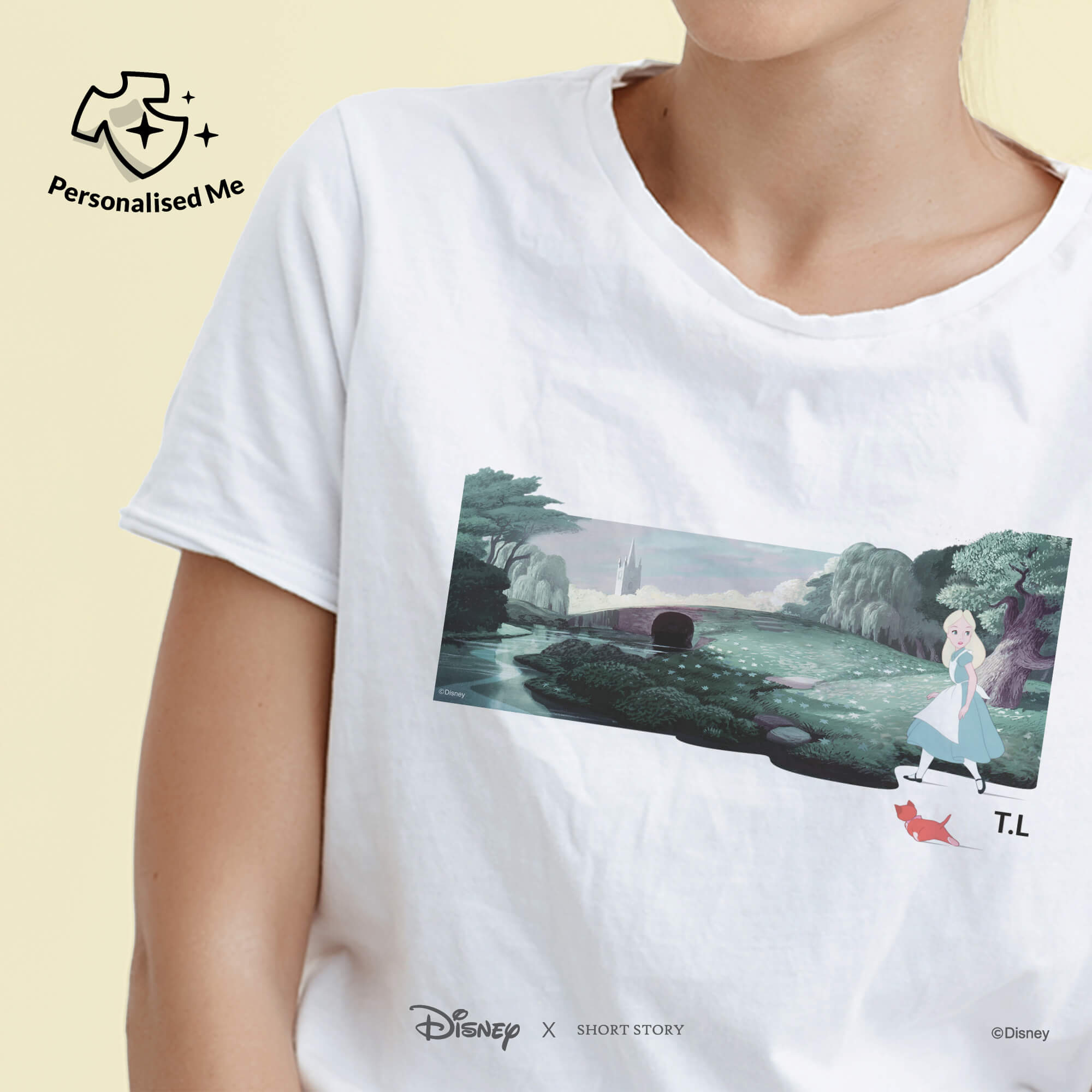 T-Shirt Print Alice in Wonderland Forest