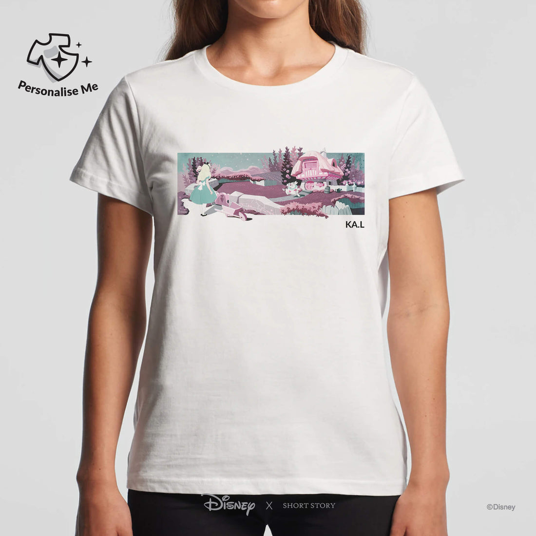 T-Shirt Print Alice in Wonderland Rabbit House