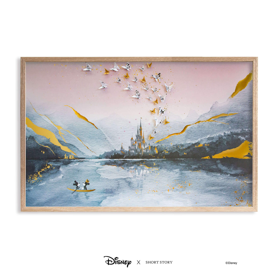 Disney Deluxe Natural Frame Mickey and Minnie Castle Stardust