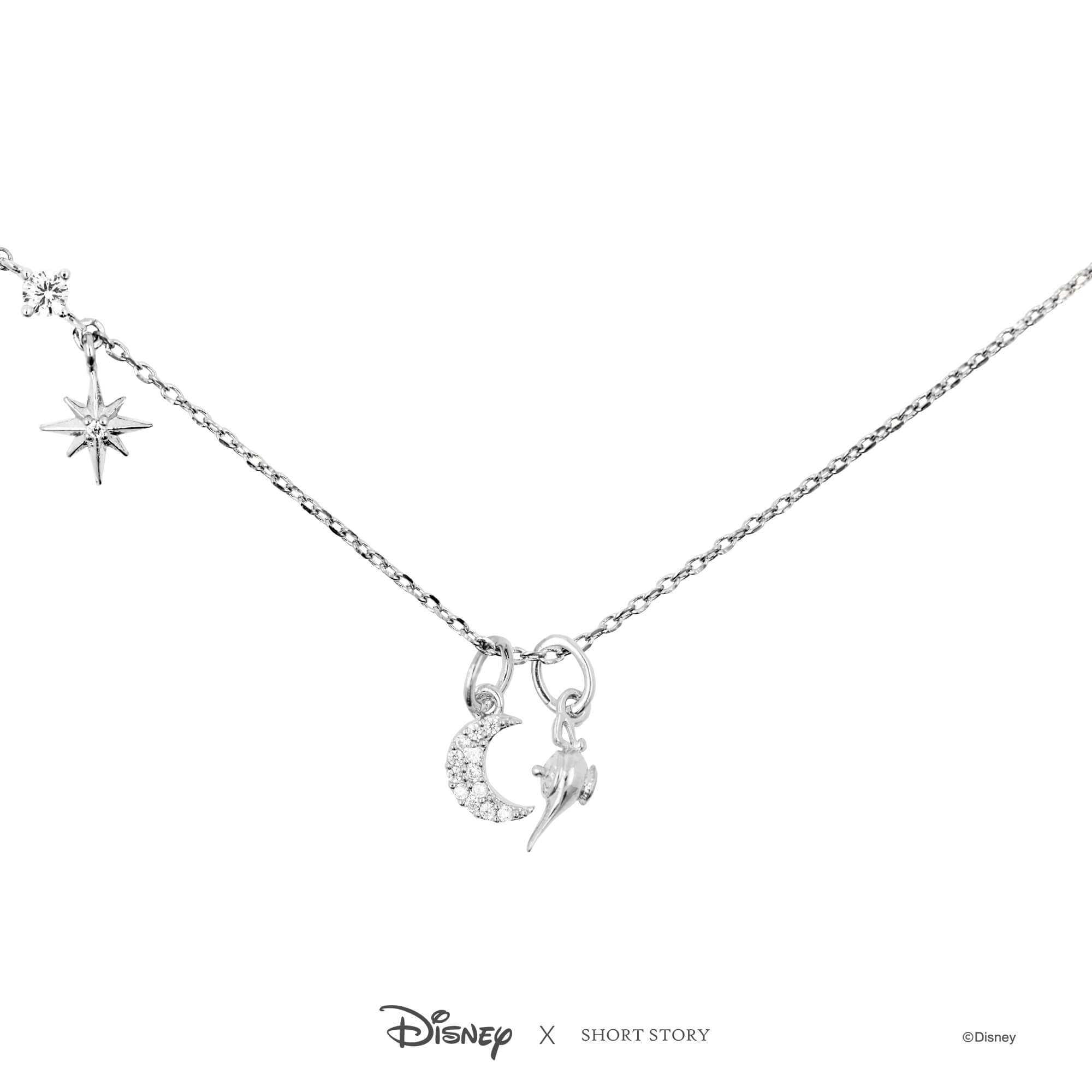 Disney Necklace Charm Diamante Moon