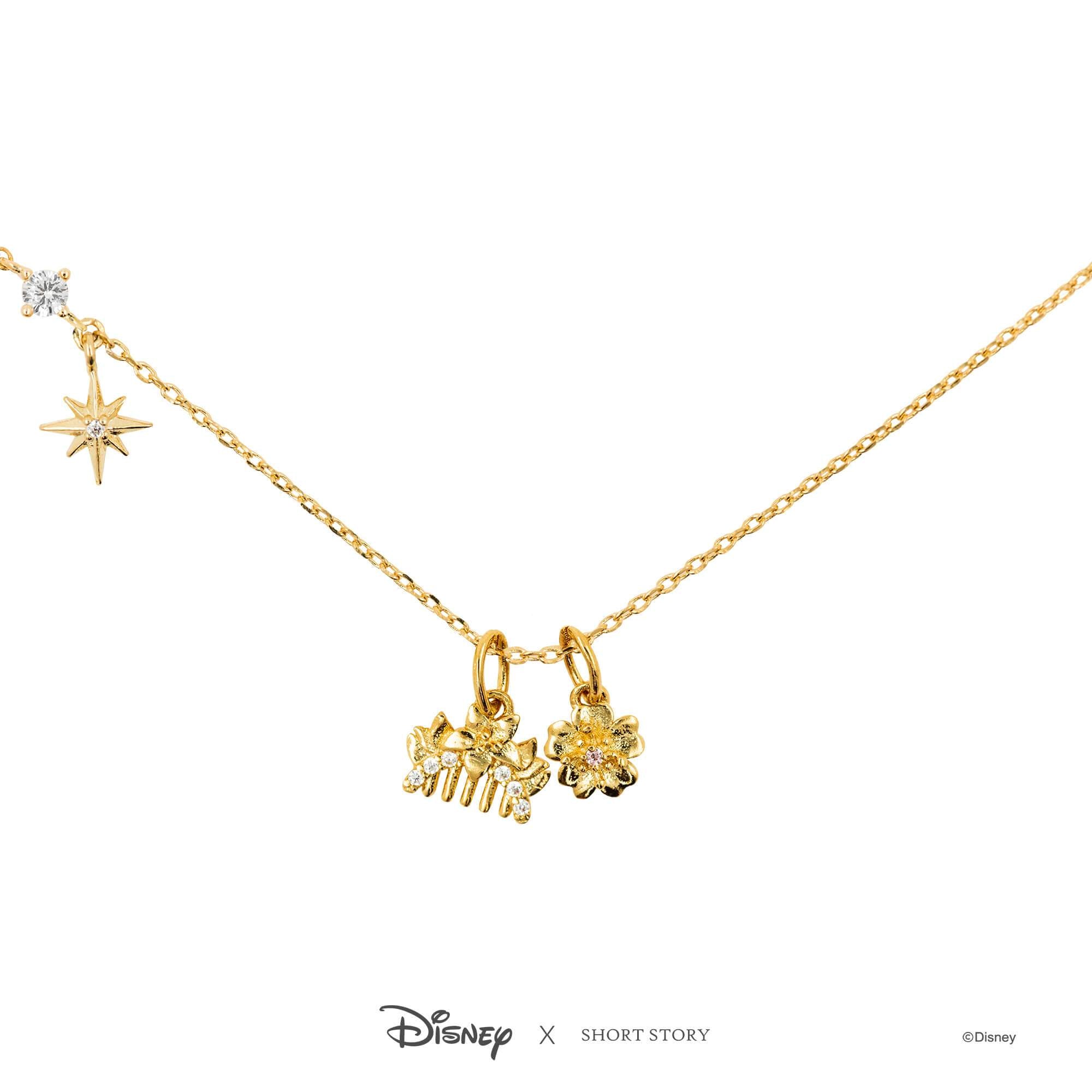 Disney Necklace Charm Diamante Mulan Hair Comb