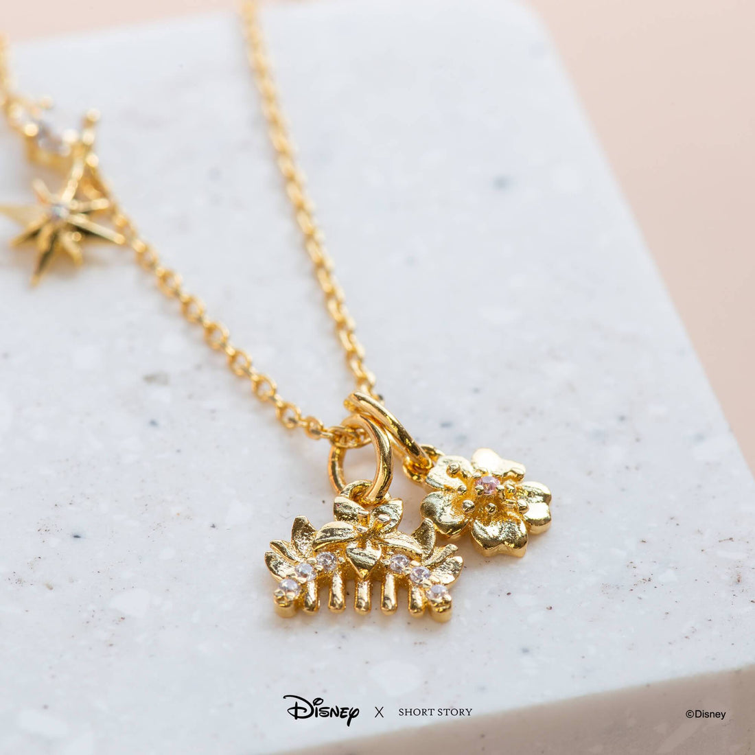 Disney Necklace Charm Diamante Blossom