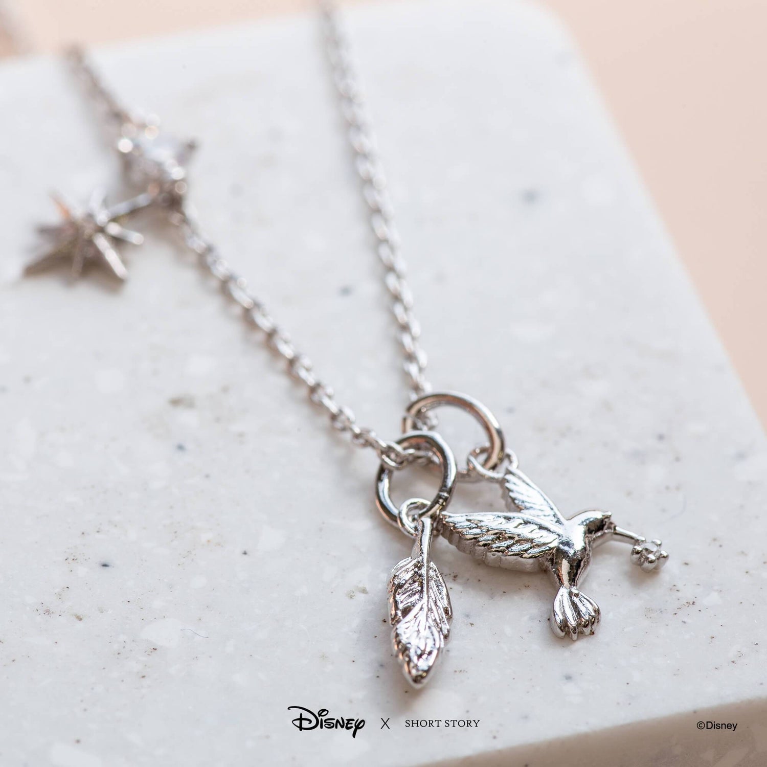 Disney Necklace Charm Feather
