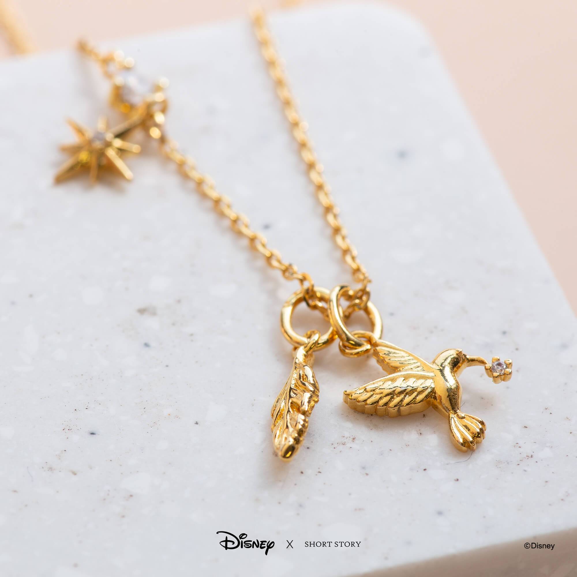 Hummingbird gold store pendant