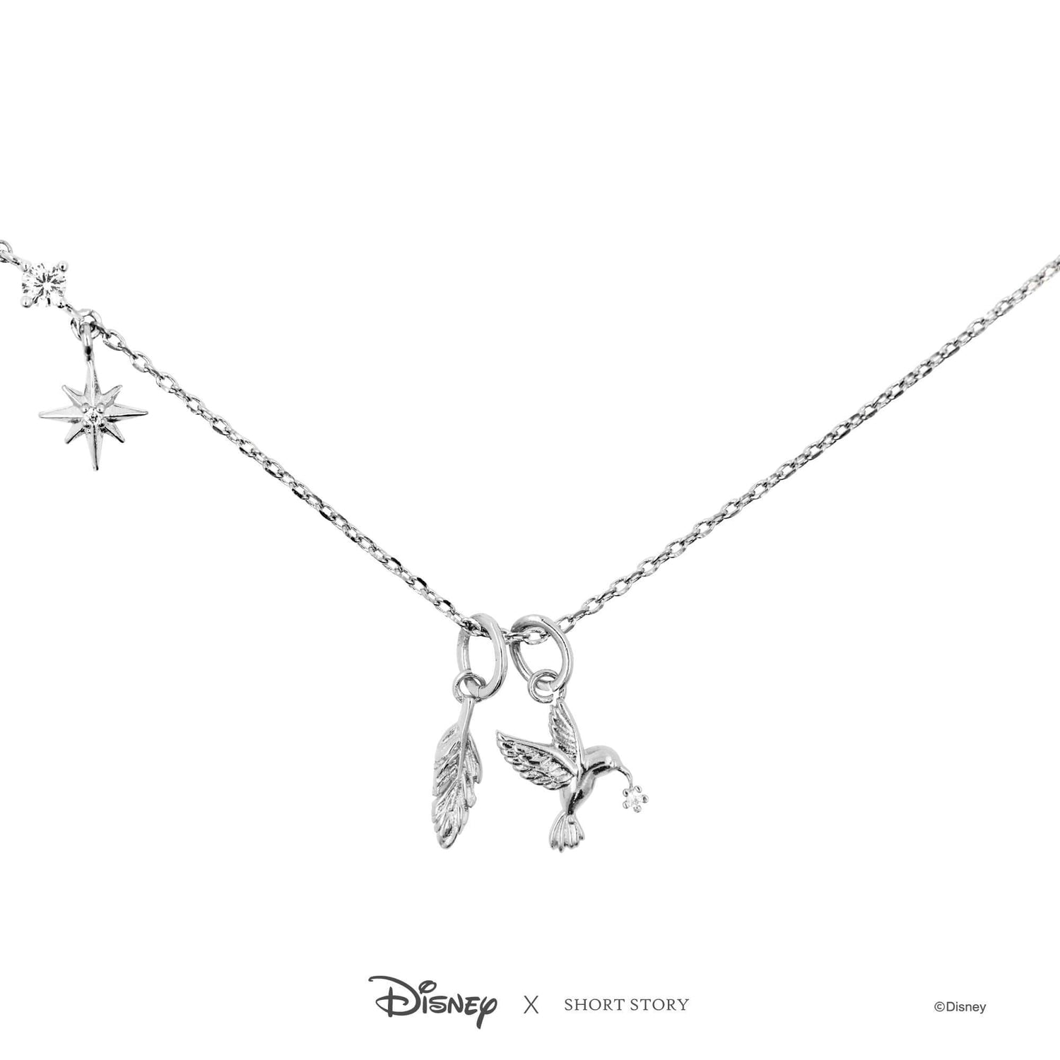 Disney Necklace Charm Diamante Hummingbird