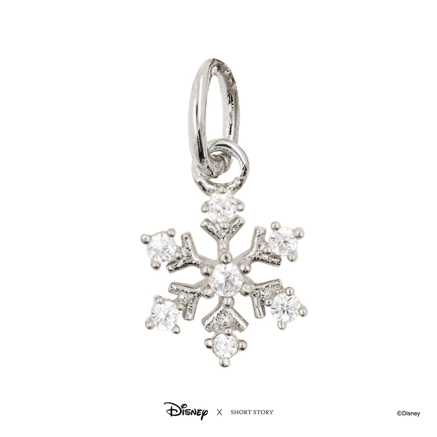 Disney Necklace Charm Diamante Snowflake