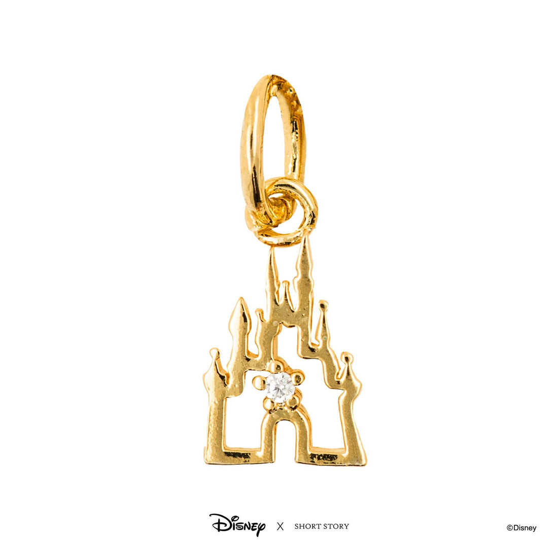 Disney Necklace Charm Diamante Castle