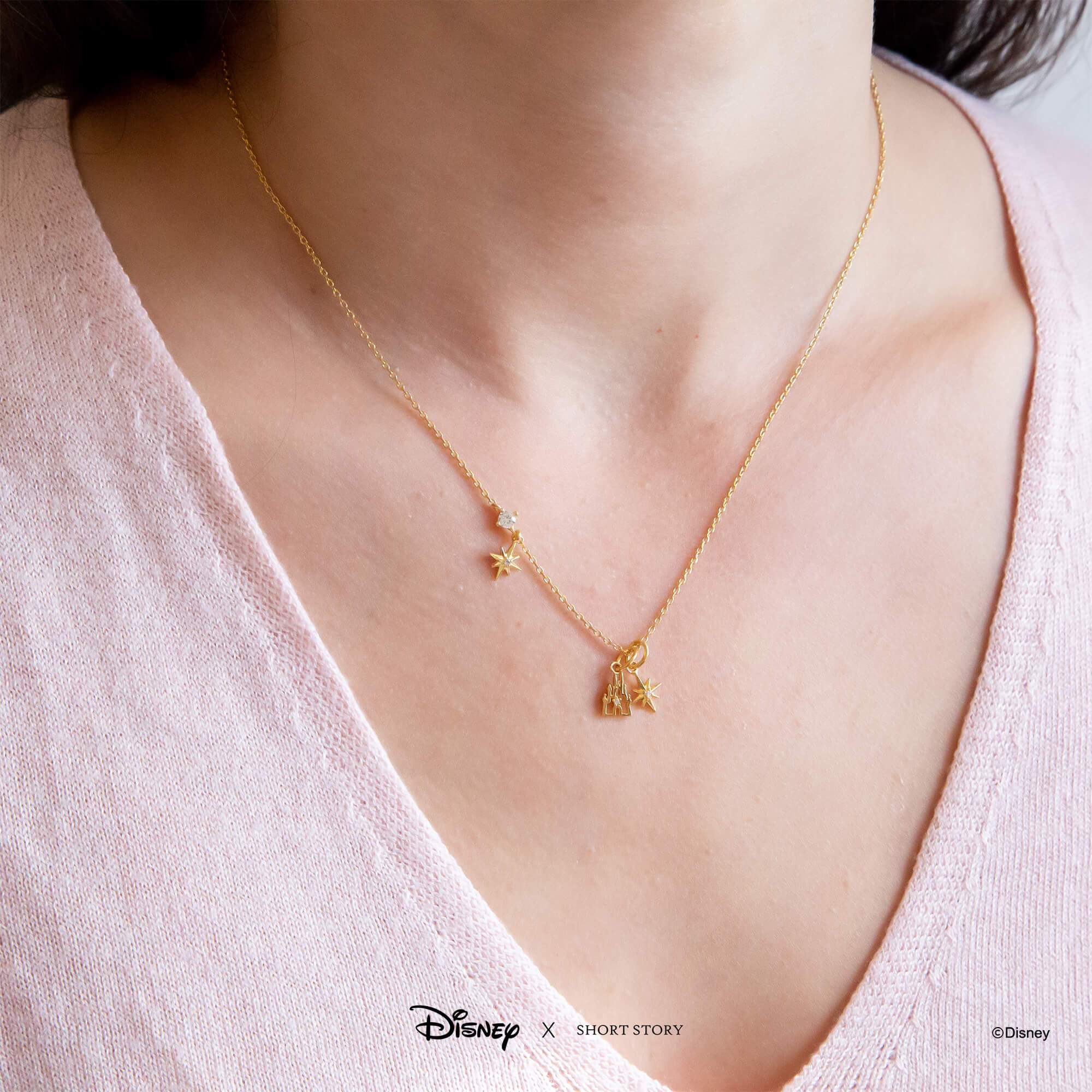 Disney Necklace Charm Diamante Star