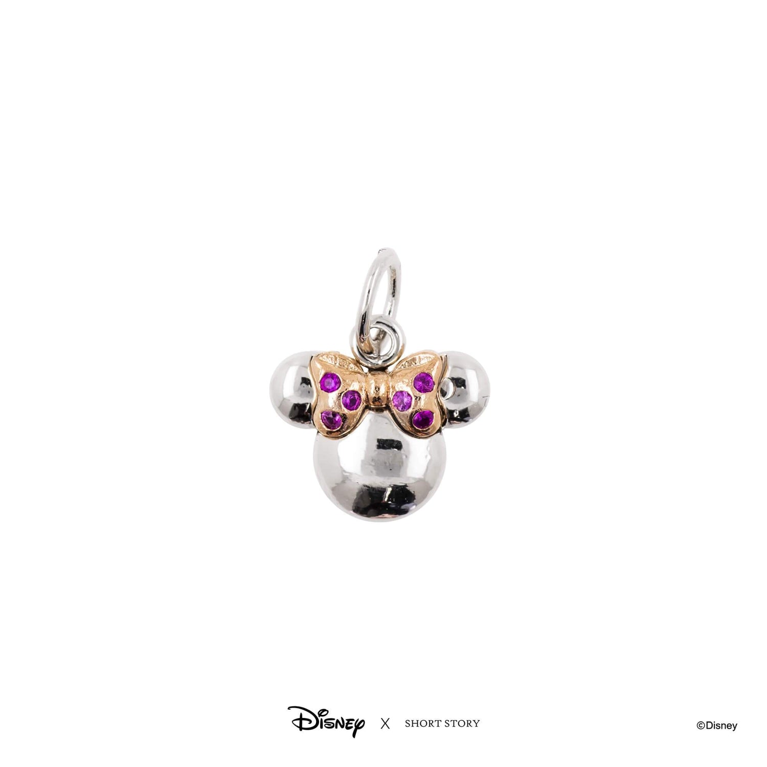 Disney Necklace Charm Diamante Minnie Ears