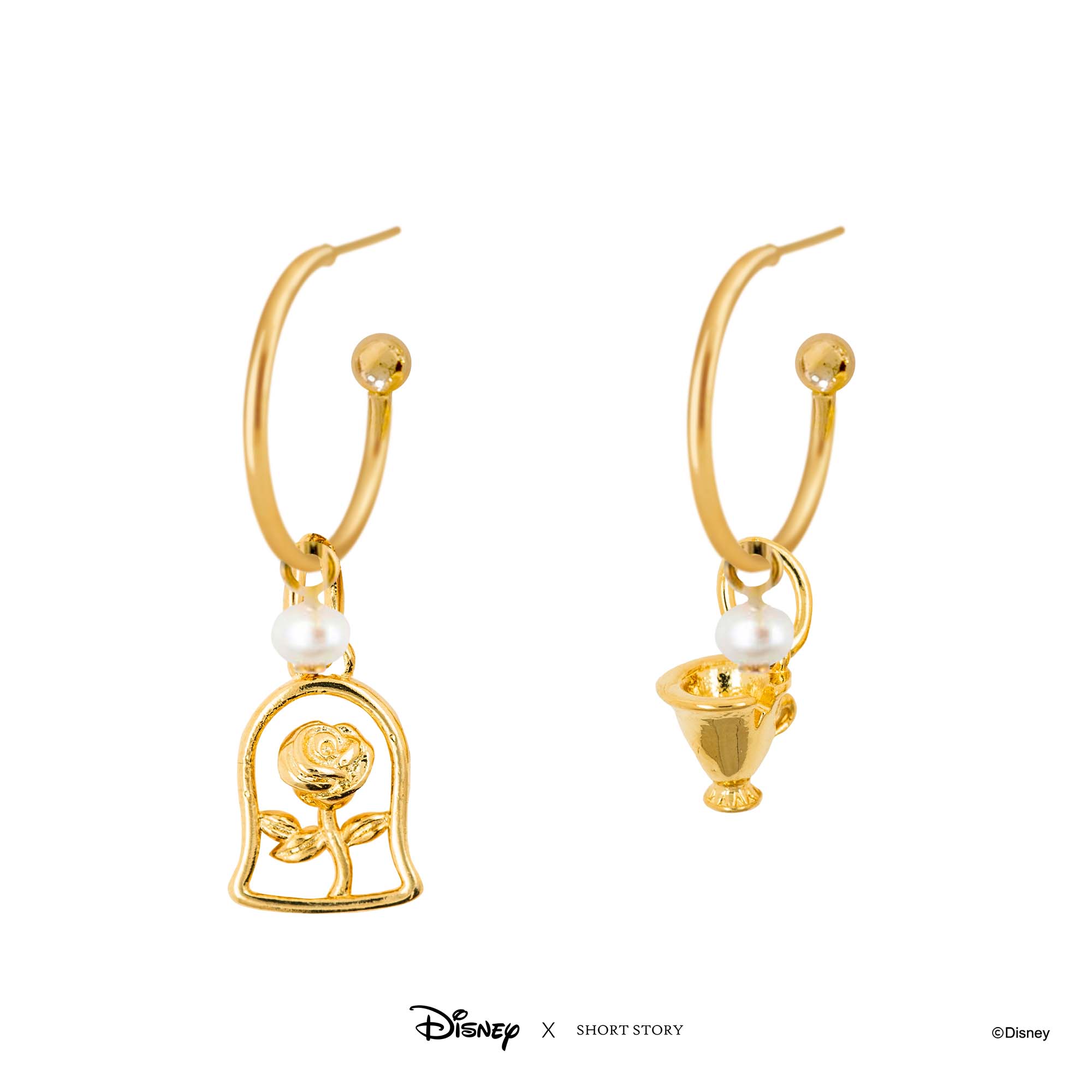 Disney Hoop Earring Beauty and the Beast