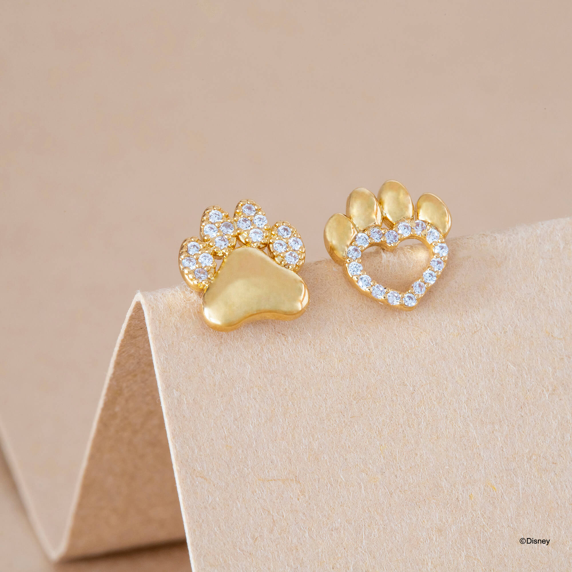 Gold paw print deals earrings