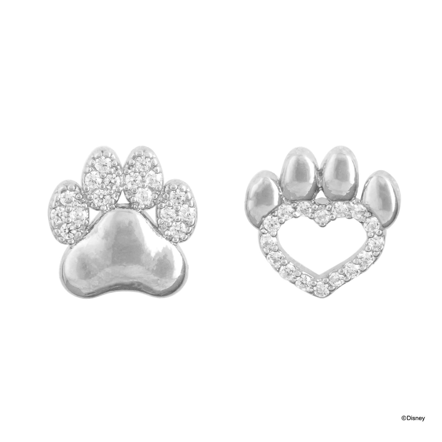 Disney Earring Diamante Paw Print Simba &amp; Nala