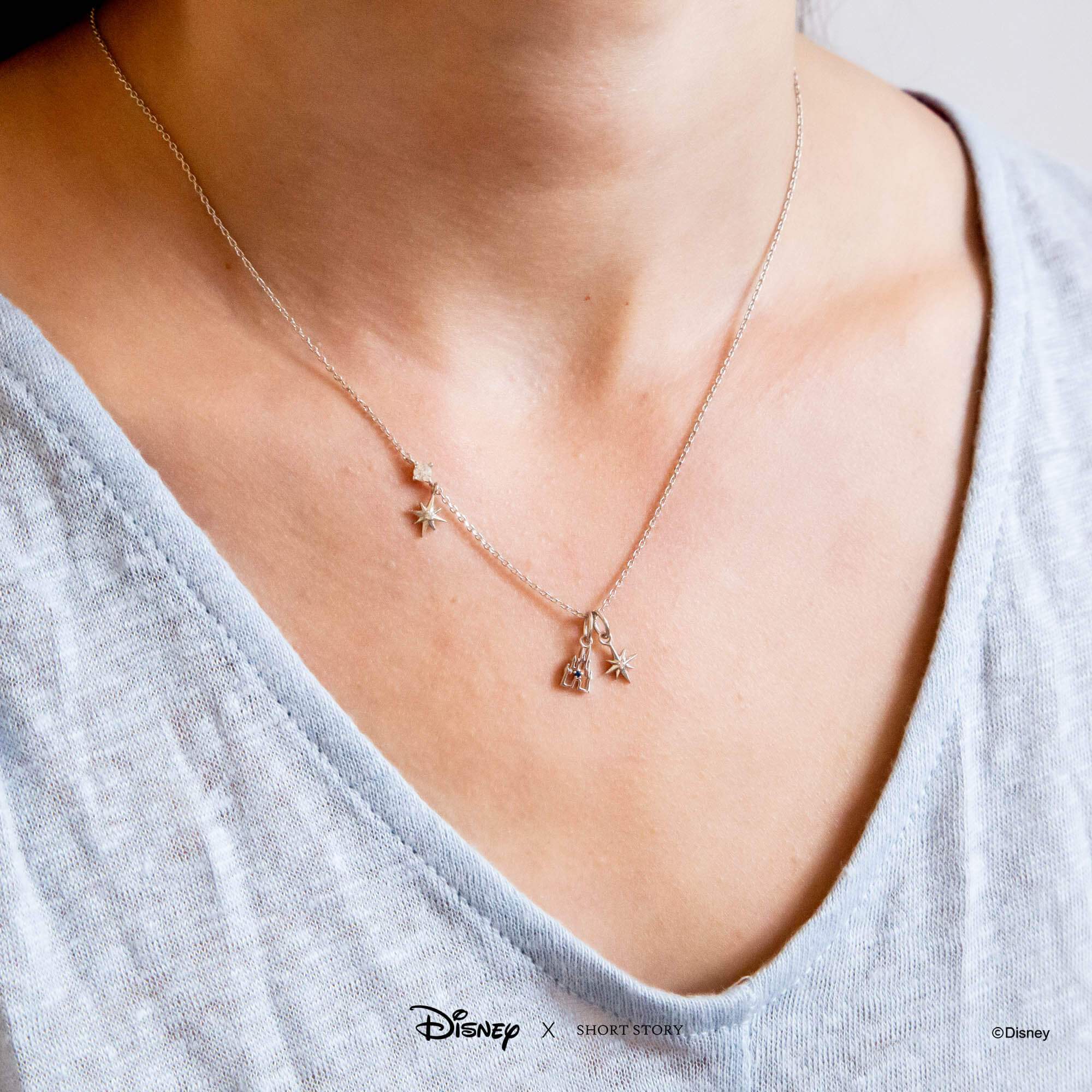 Disney castle store necklace gold