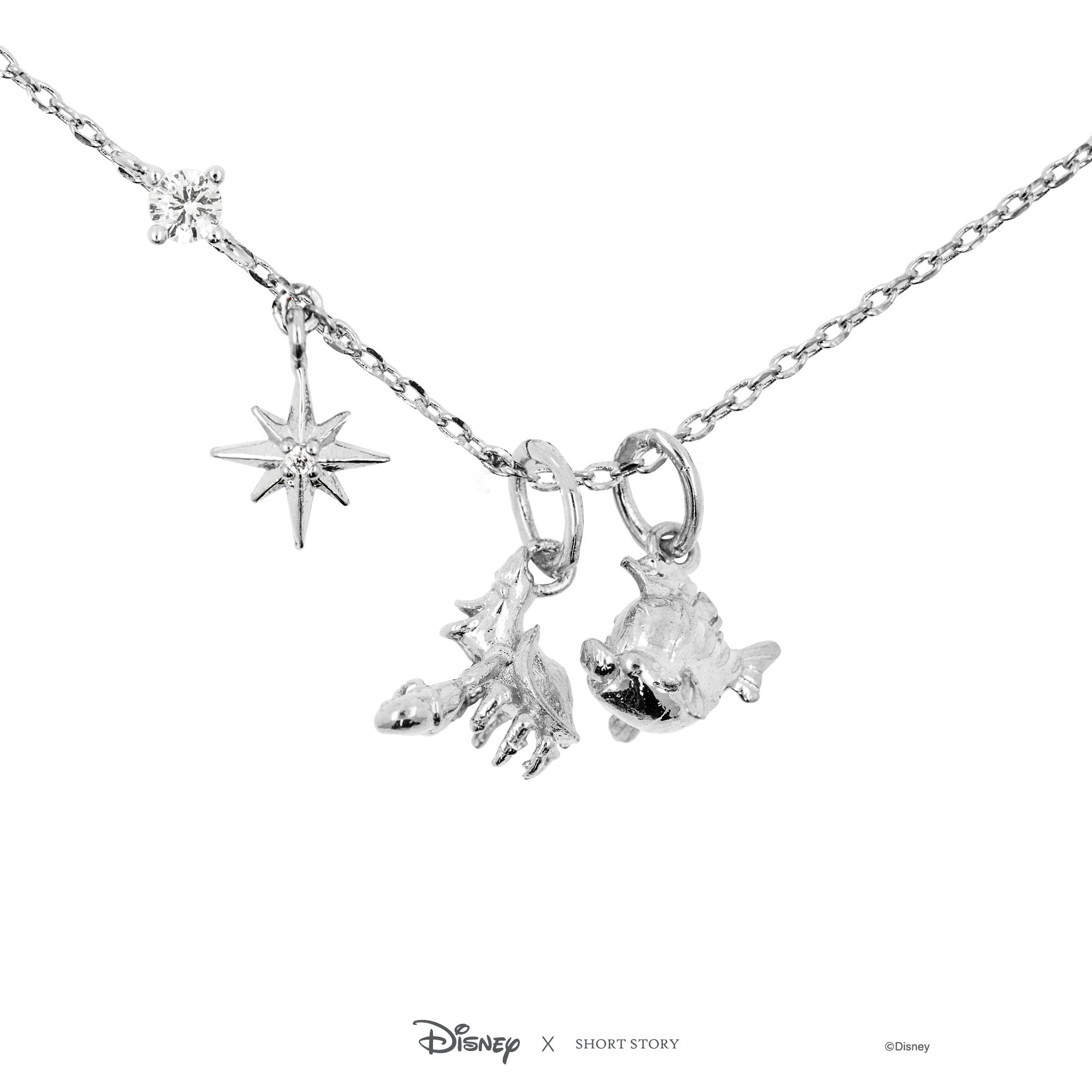 Disney Necklace Flounder and Sebastian