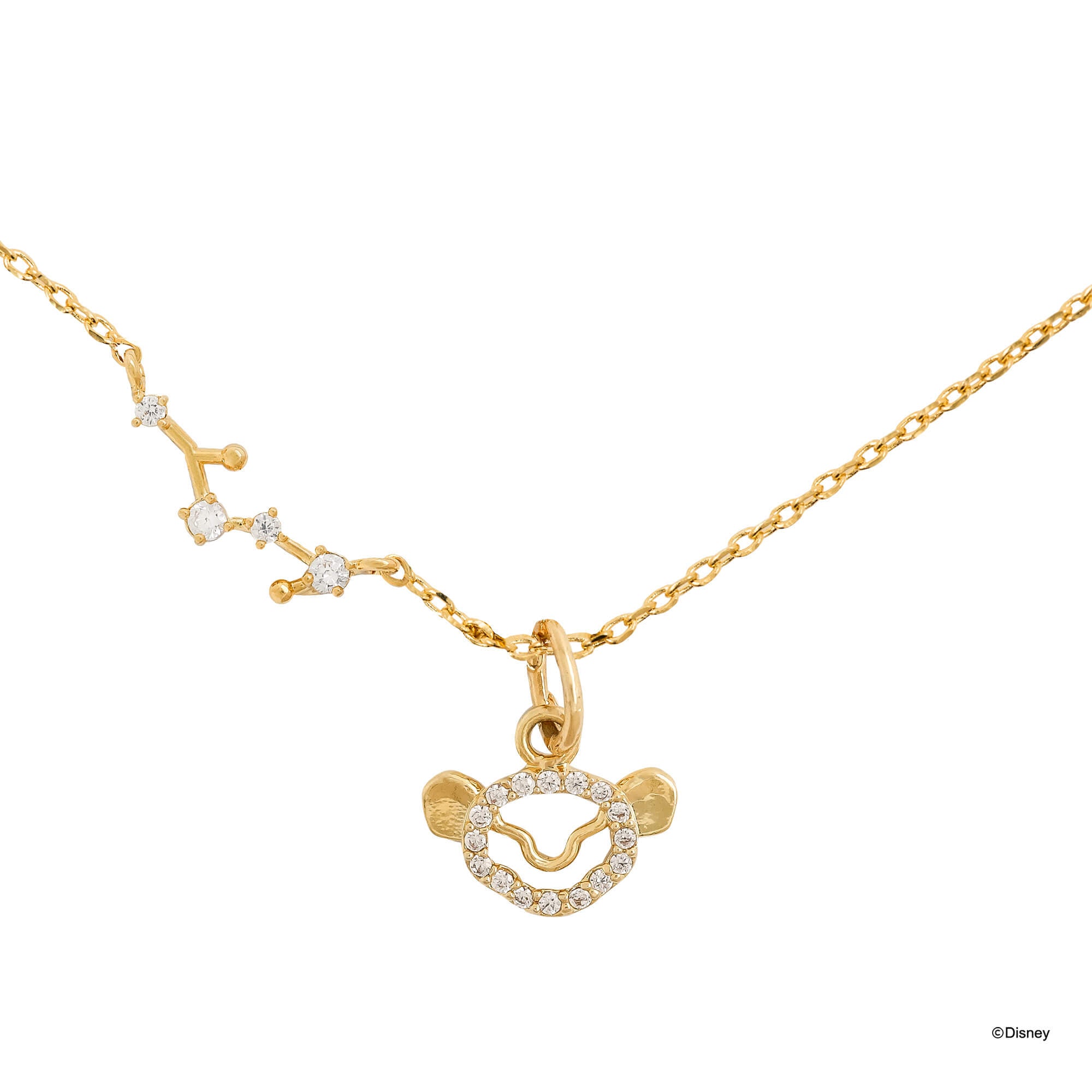 Disney Necklace Diamante Simba Face Stencil