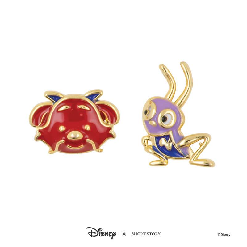 Disney Earring Epoxy Mulan Mushu &amp; Cri-Kee