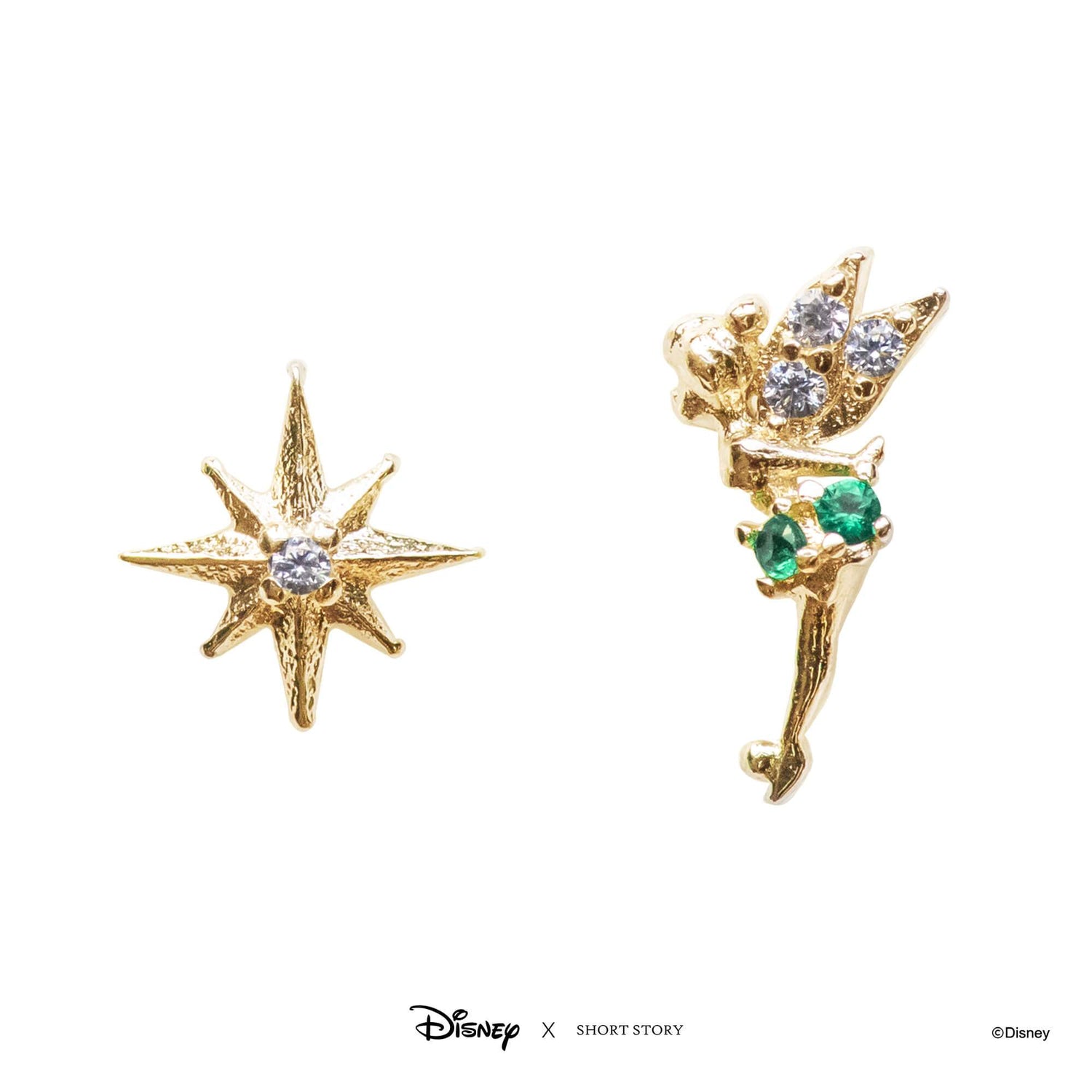 Disney Earring Diamante Tinkerbell and Star