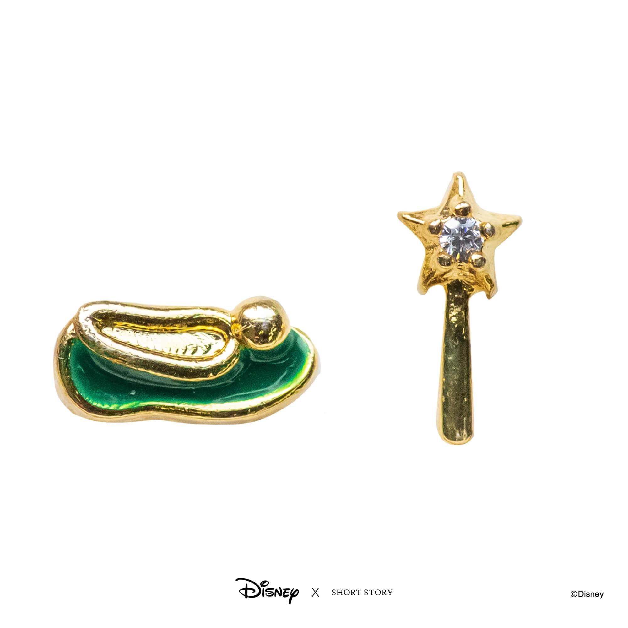 Disney Earring Epoxy Tinkerbell Shoe and Wand