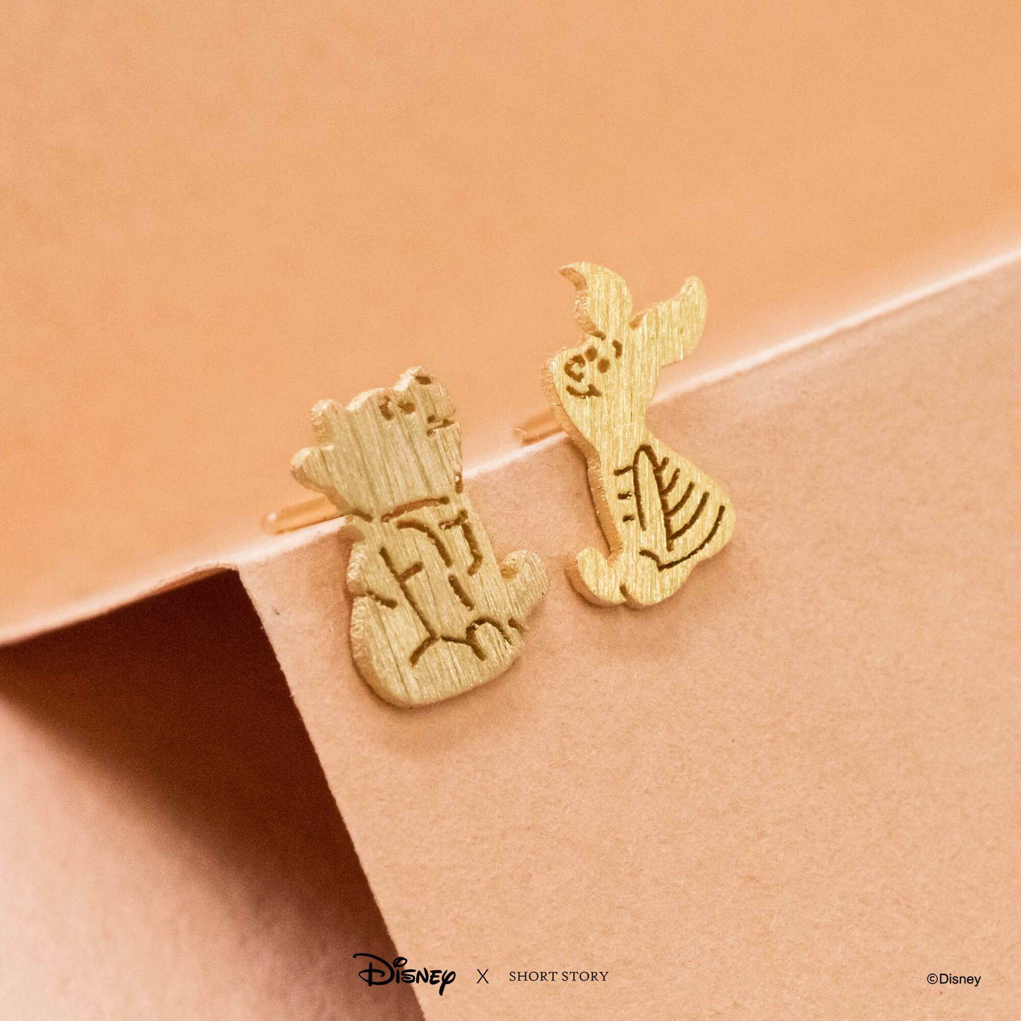 Winnie the pooh earrings on sale gold