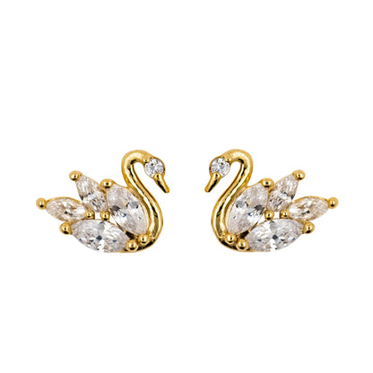 Earring Diamante Swan