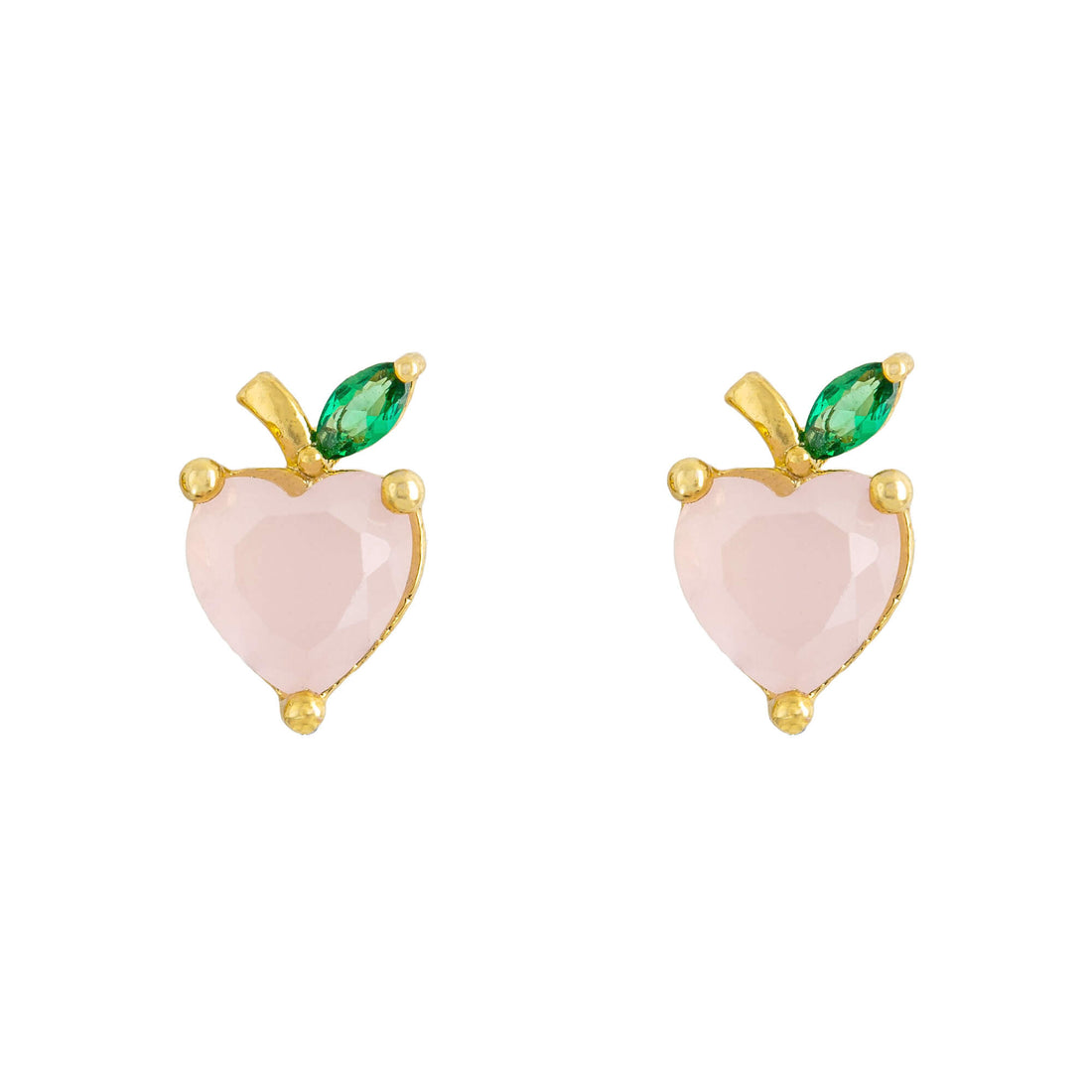 Earring Diamante Peach Gold