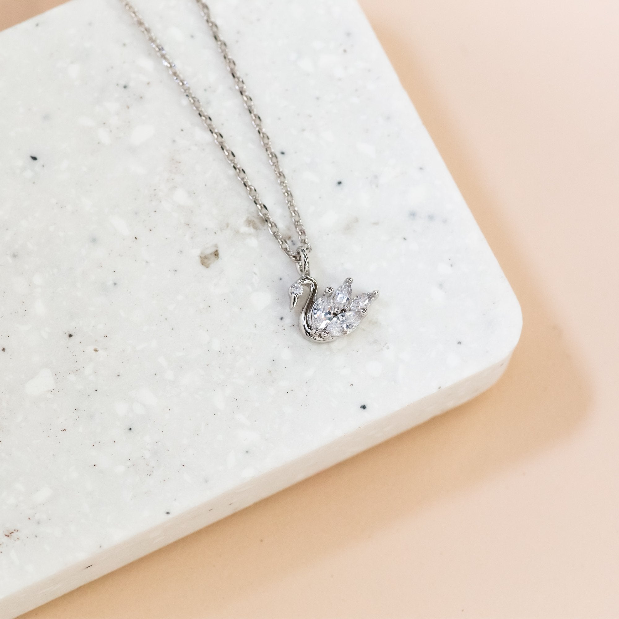 Diamond swan deals necklace