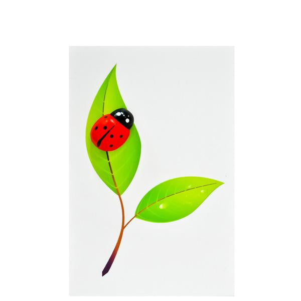 Small Card Ladybird Leaf