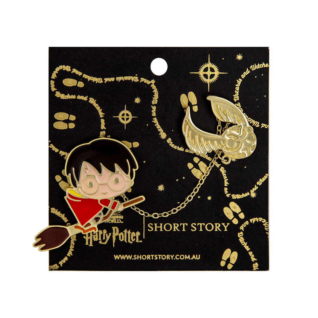 Harry Potter Enamel Pin Harry &amp; Golden Snitch