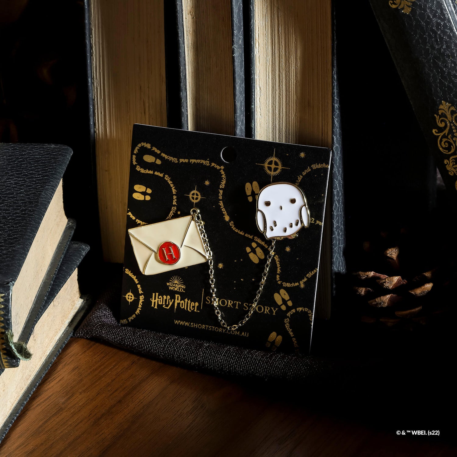 Harry Potter Enamel Pin Hogwarts Letter &amp; Hedwig