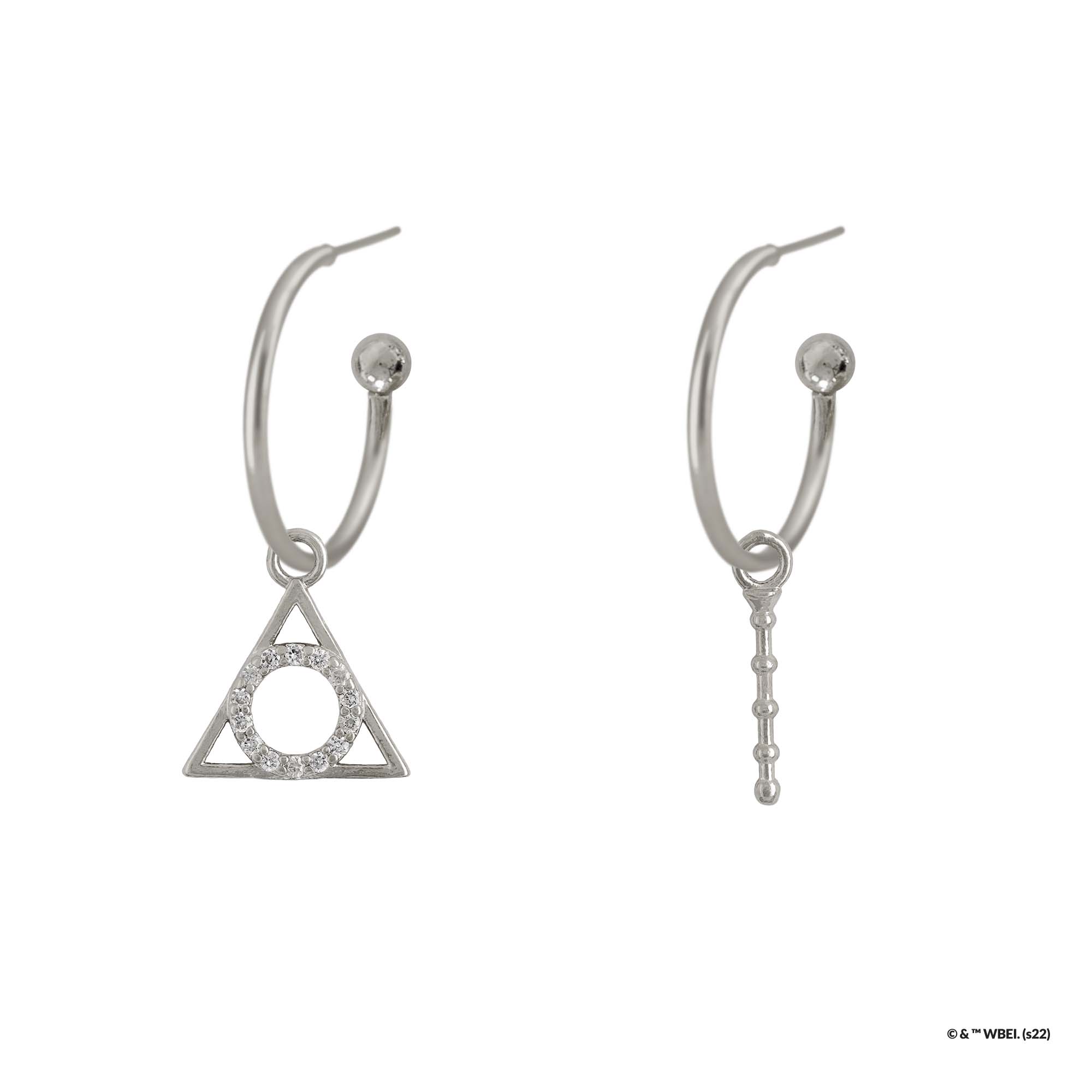 Harry Potter Hoop Earring Diamante Deathly Hallows