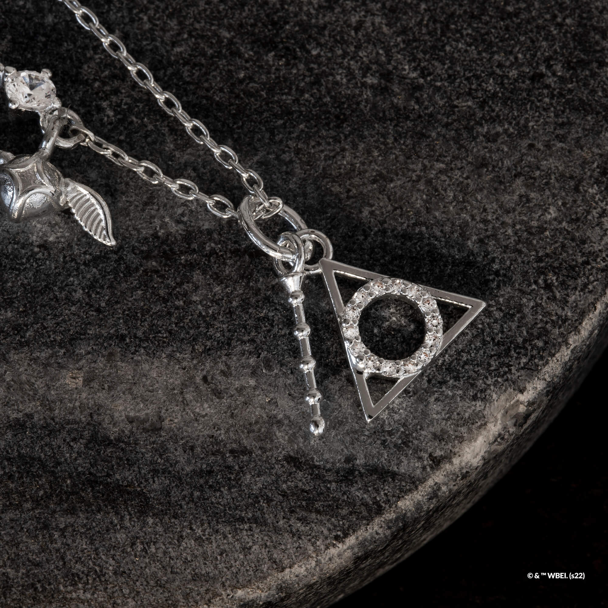 Harry Potter Silver Deathly Hallows Necklace | BoxLunch