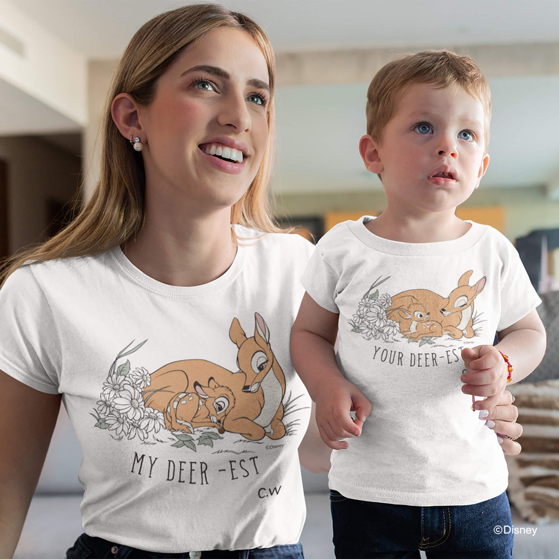 T-Shirt Print Bambi My Deer-est Adult